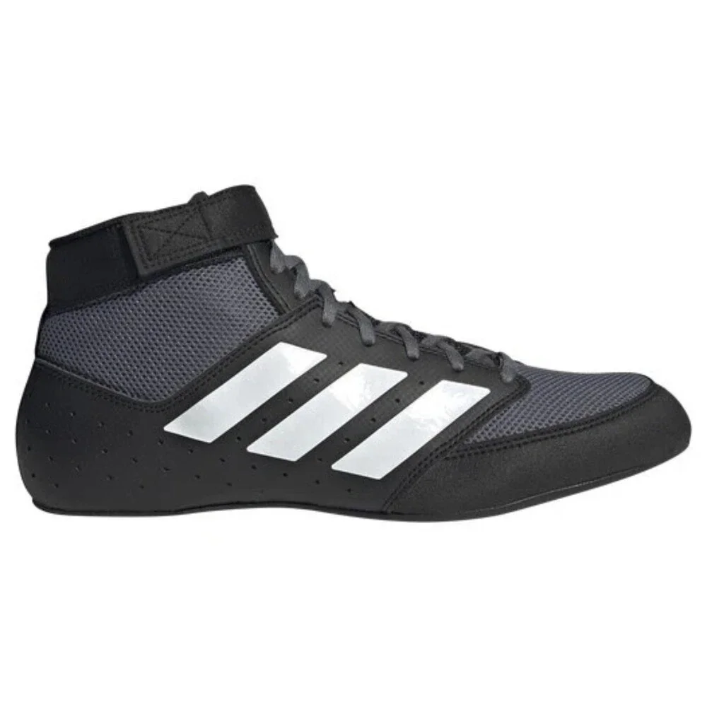 Adidas Mat Hog 2.0 FZ5391 Sneakers Men's 8 Black White Wrestling Shoes HTAT1577